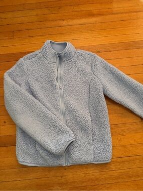 Joe Fresh Light Blue Sherpa Zip-Up Jacket